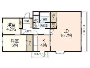 APファイン大町【4階】の間取り