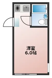 ジュネス弥生町【1階】の間取り