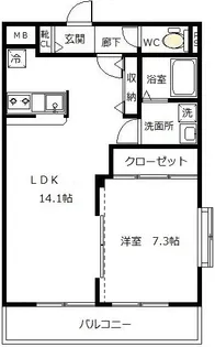 ハイツアルメリア【2階】の間取り