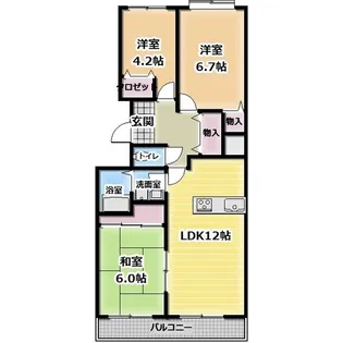 メービウス妙法寺【7階】の間取り