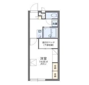 レオパレスひかり【1階】の間取り