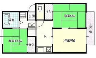 サンコーポ梨ノ木【1階】の間取り