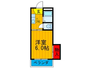 アムフル-ス乾【1階】の間取り