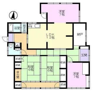 岐阜県中津川市付知町【一戸建】の間取り