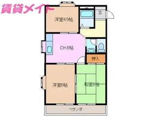ロイヤルハイツ舞【2階】の間取り
