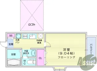 サゥーヂビバ2【1階】の間取り