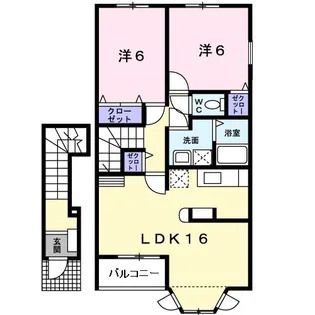 ソレイユII【2階】の間取り