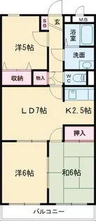 京都府舞鶴市字境谷【マンション】の間取り