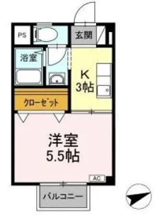 岡山県倉敷市茶屋町【マンション】の間取り
