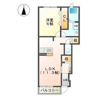 ルピナス C【1階】の間取り