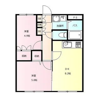 ウエスト・ヴィレッジ【1階】の間取り