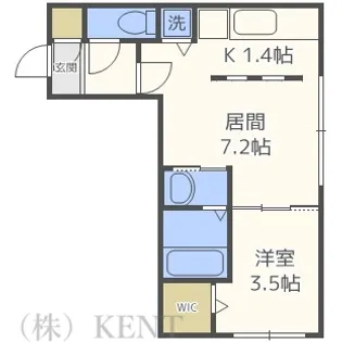 Enchante発寒南【4階】の間取り
