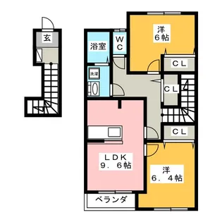 2LDKの間取り画像