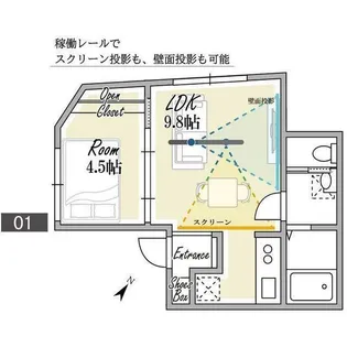 Platanus幡ヶ谷【1階】の間取り