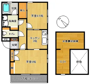 ハイツCN【2階】の間取り