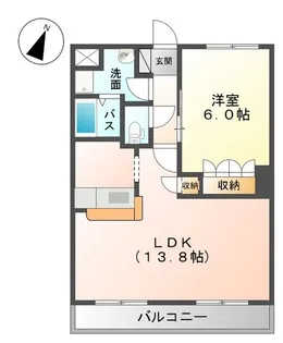 エーデルハイム【1階】の間取り