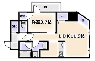 グレースキンエー敷津【4階】の間取り