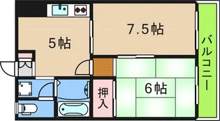 センチュリー浜口【4階】の間取り