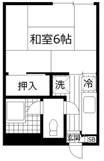 山本コーポ【1階】の間取り