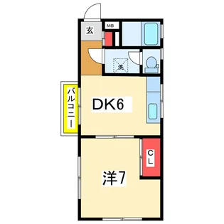 日登美ハイツ【3階】の間取り