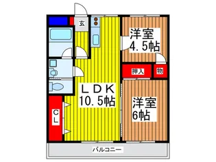 サンブライト【2階】の間取り