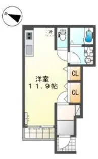 カーサ ロングール【1階】の間取り