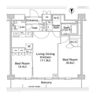 コンフォリア駒場【2階】の間取り