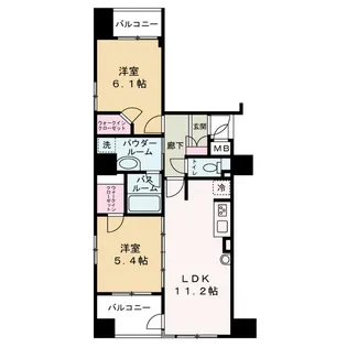 エステムプラザ梅田WEST【4階】の間取り