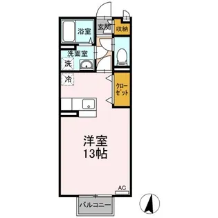広島県福山市引野町2【アパート】の間取り