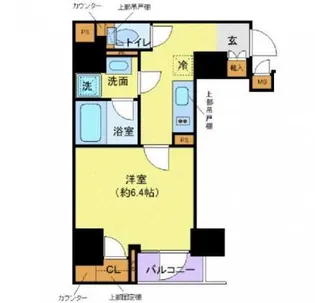 ディアレイシャス市谷薬王寺【5階】の間取り