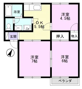 ローズハイツ【2階】の間取り
