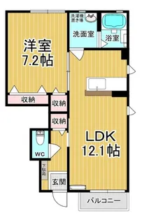 ラ・フォルトゥーナB【1階】の間取り