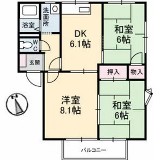 マナハイツ A棟【2階】の間取り