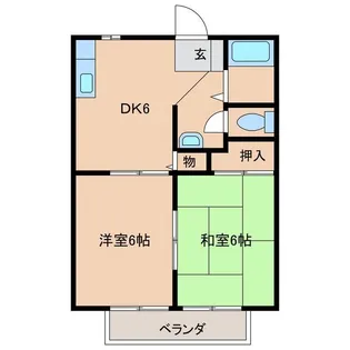 ハイツベルピア【1階】の間取り