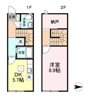 神奈川県厚木市林4【一戸建】の間取り