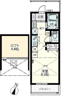 女性限定 コンフォール南太田【2階】の間取り