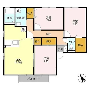 フラワーレジデンス北山 G【2階】の間取り