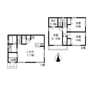 千葉県流山市三輪野山1【一戸建】の間取り
