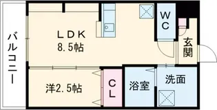 ジーイーオンズ【3階】の間取り