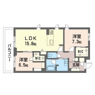 パークビュー湘南辻堂【2階】の間取り