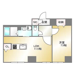 グルーブ神戸元町アリア【3階】の間取り