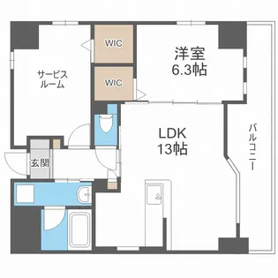 ガーデンコート烏ヶ辻【1階】の間取り
