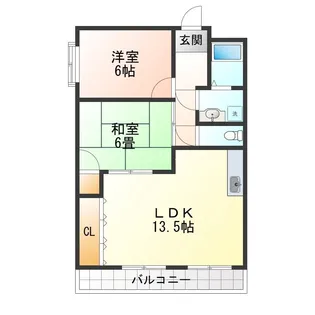グランデージ明西【4階】の間取り