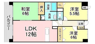 福岡県北九州市小倉南区守恒本町2【マンション】の間取り