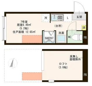 1Rの間取り画像