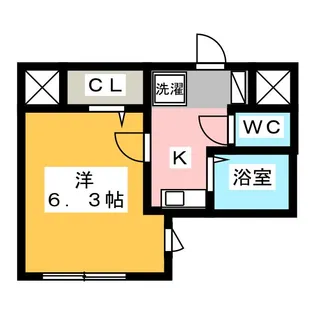 与野本町プラザB【4階】の間取り