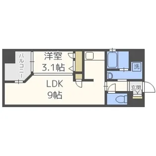 ロールベール博多駅前【2階】の間取り