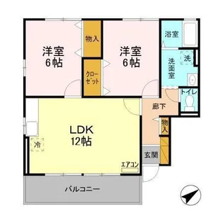 アンソレイエ【2階】の間取り