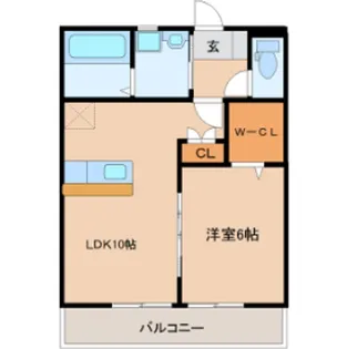 パルフェ二番館【1階】の間取り