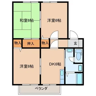 グッドハイツA棟【1階】の間取り